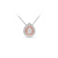 9ct Rose & White Gold Australian Pink Diamond Pendant