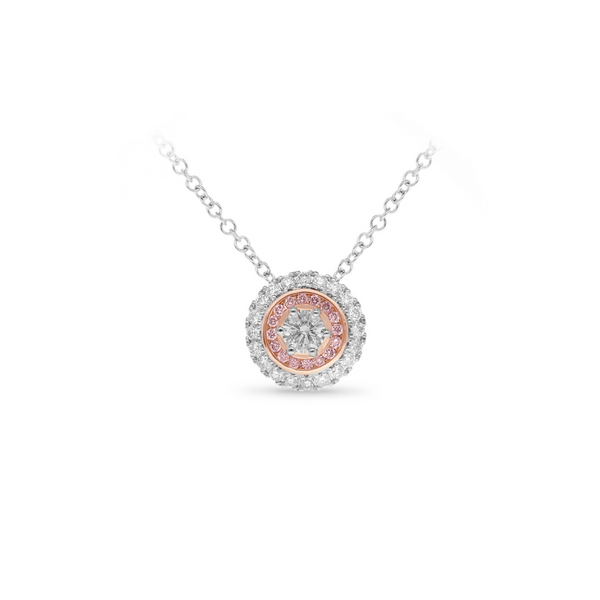 9ct Rose & White Gold Australian Pink Diamond Pendant