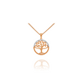 9ct Rose Gold Diamond Set Tree of Life Pendant