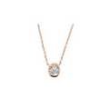 9ct Rose Gold Oval Diamond Pendant