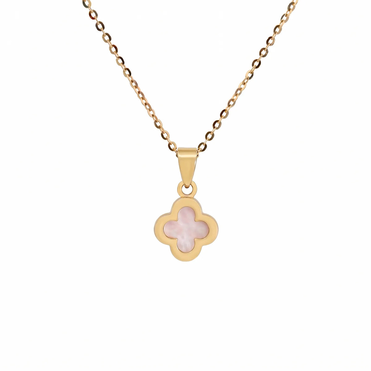 9ct Yellow Gold Mother Of Pearl Clover Pendant