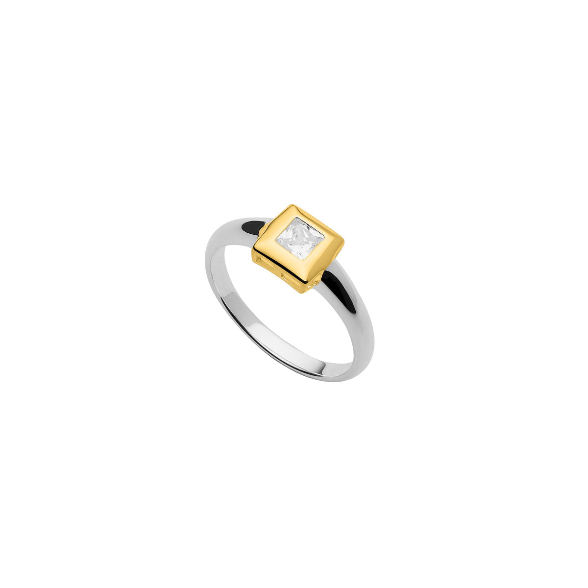 Najo Halo Two Tone Cubic Zirconia Ring