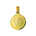 9ct Yellow Gold Round Zodiac Pendant Virgo
