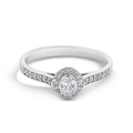 0.35ct Oval Natural Diamond Engagement Ring