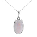 Sterling Silver Oval Moonstone Pendant