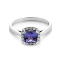9ct White Gold Tanzanite And Diamond Ring