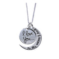Sterling Silver Love You To The Moon & Back Pendant