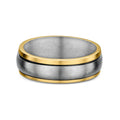 Men's 9ct Yellow Gold And Titanium Wedding Ring