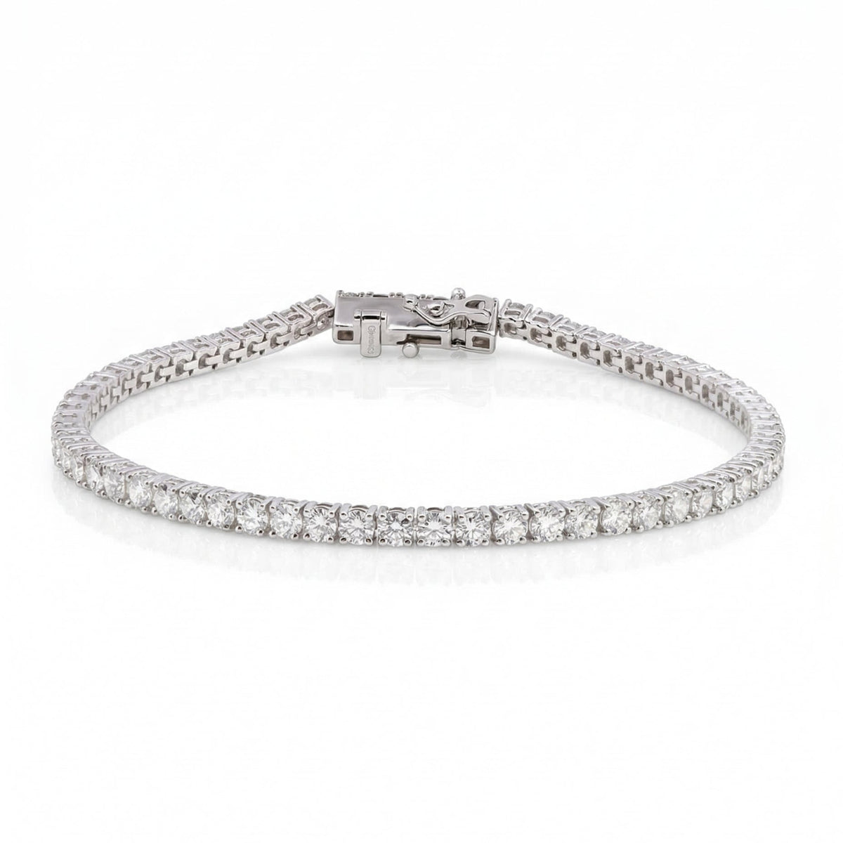 9ct White Gold 5.00ct Lab Grown Diamond Tennis Bracelet