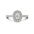0.85ct Oval Natural Diamond Engagement Ring