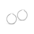 Sterling Silver 30mm Italian Hoop Earrings