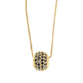 9ct Yellow Gold Black Cubic Zirconia Set Slider Pendant