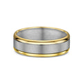 Men's 9ct Yellow Gold & Titanium Brushed Centre Ring