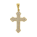 9ct Yellow Gold Cubic Zirconia Set Cross