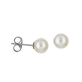 Sterling Silver Freshwater Cultured Pearl Stud Earrings