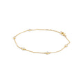 9ct Yellow Gold Bracelet With Five Stationed Lab Grown Diamonds