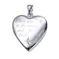 Sterling Silver 'I Love You To The Moon And Back' Locket