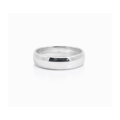 Sterling Silver Solid Half Round Ladies Wedding Ring