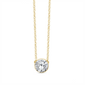 9ct Yellow Gold 0.50ct Round Lab Grown Diamond Pendant