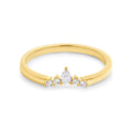 18ct Yellow Gold Diamond Set Curved Wedding Ring