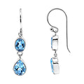 Sterling Silver Sky Blue Topaz Drop Earrings