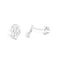 Sterling Silver Virgo Zodiac Stud Earrings