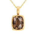 9ct Yellow Gold Smokey Quartz Enhancer