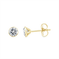 9ct Yellow Gold 1.00ct Round Lab Grown Diamond Stud Earrings