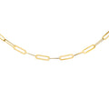 9ct Yellow Gold Flat Paperclip 45cm Chain