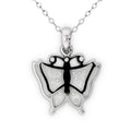 9ct White Gold 'Diamonds In Ice' Butterfly Pendant