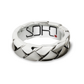 Men's Sterling Silver And Stainless Steel Plaited Wedding Ring