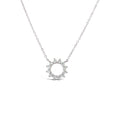 Sterling Silver Evergem Flower Circle Necklace