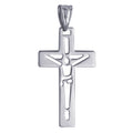 Sterling Silver Cut Out Crucifix Cross Pendant