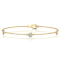 9ct Yellow Gold Stationed Lab Grown Diamond Bracelet