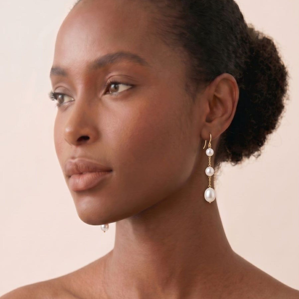 9ct Yellow Gold Ida Freshwater Pearl Drop Earrings