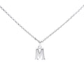 Sterling Silver Block Letter M Pendant