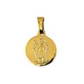 9ct Yellow Gold St Christopher Medallion