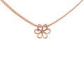 9ct Yellow Gold Diamond Set Flower Pendant