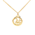 9ct Yellow Gold Capricorn Round Cut Out Zodiac