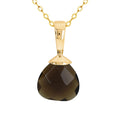 9ct Yellow Gold Smoket Quartz Enhancer