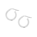 Sterling Silver Thin 10mm Italian Hoops