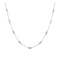 Sterling Silver Necklace With Repeated Double Cube Bead Detail