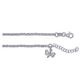 Sterling Silver Belcher Anklet With Butterfly Charm