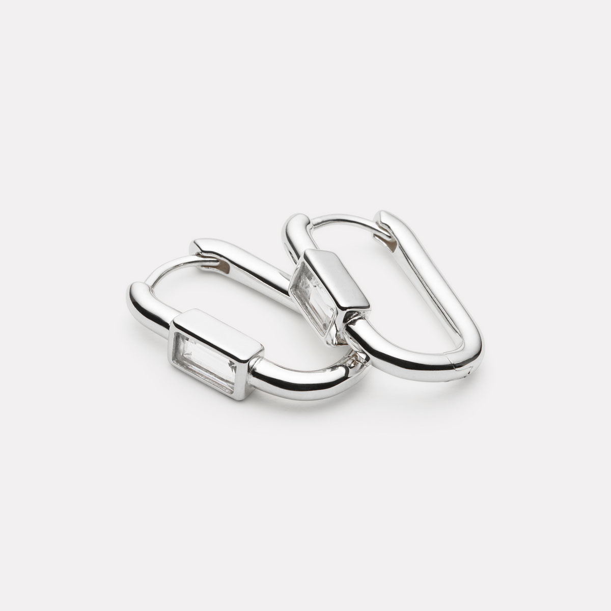 Najo Skye Cubic Zirconia Huggie Earrings