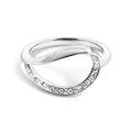 0.05ct Round Natural Diamond Teardrop Ring