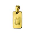 Aquarius | 9ct Yellow Gold Rectangular Zodiac Pendant