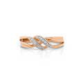 0.05ct Round Natural Diamond Swirl Ring