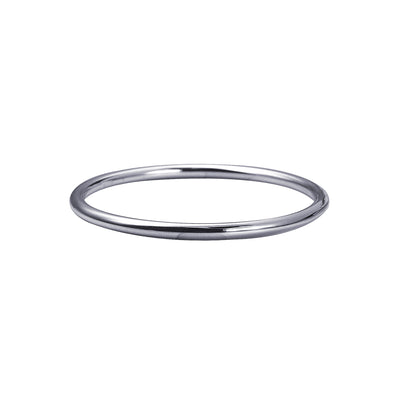 Sterling Silver Solid Comfort Fit Bangle - alternate