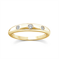 9ct Yellow Gold Lab Grown Diamond Gypsy Ring