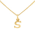 9ct Yellow Gold Block Initial Letter S